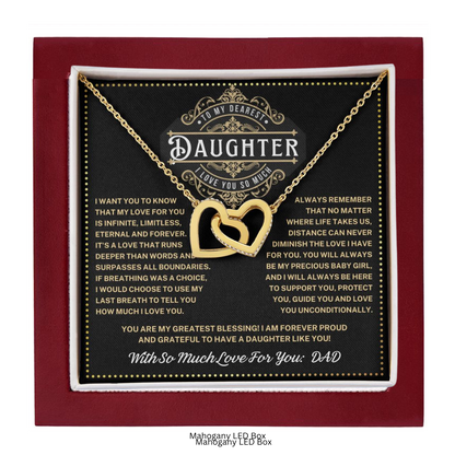 JGF Jewelry Gifts for Family High School Graduation Gifts For Daughter From Dad Interlocking Hearts Necklace