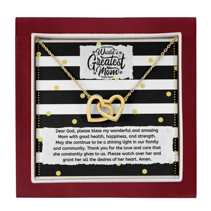 JGF Jewelry Gifts for Family Intertwined Interlocking Hearts Necklace For Mom