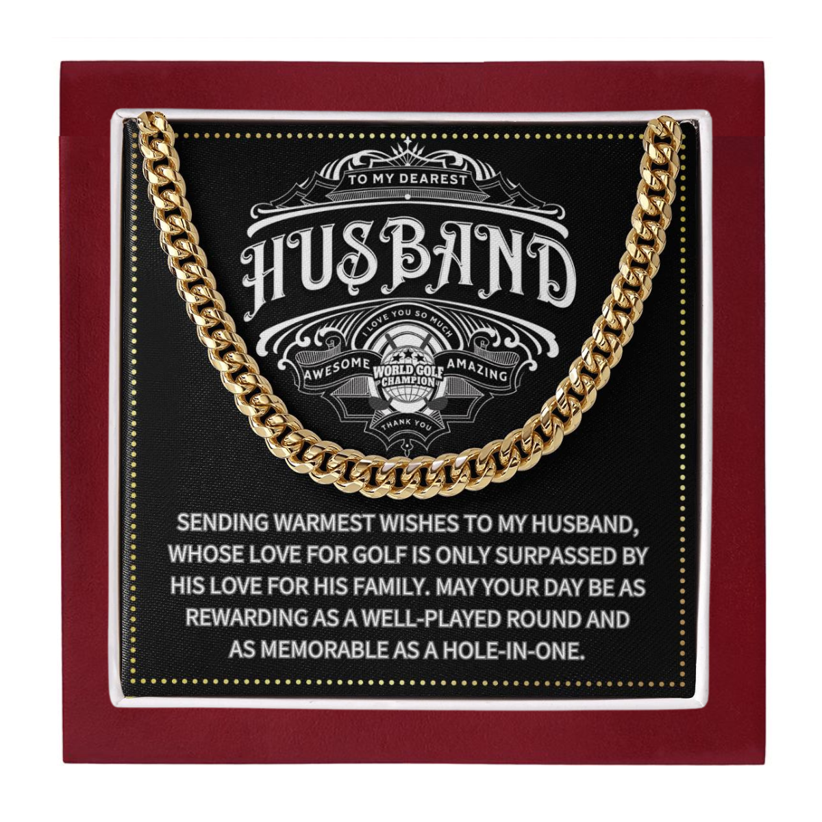 JGF Jewelry Gifts for Family Husband Golf Gifts 50 Plus Birthday For Men