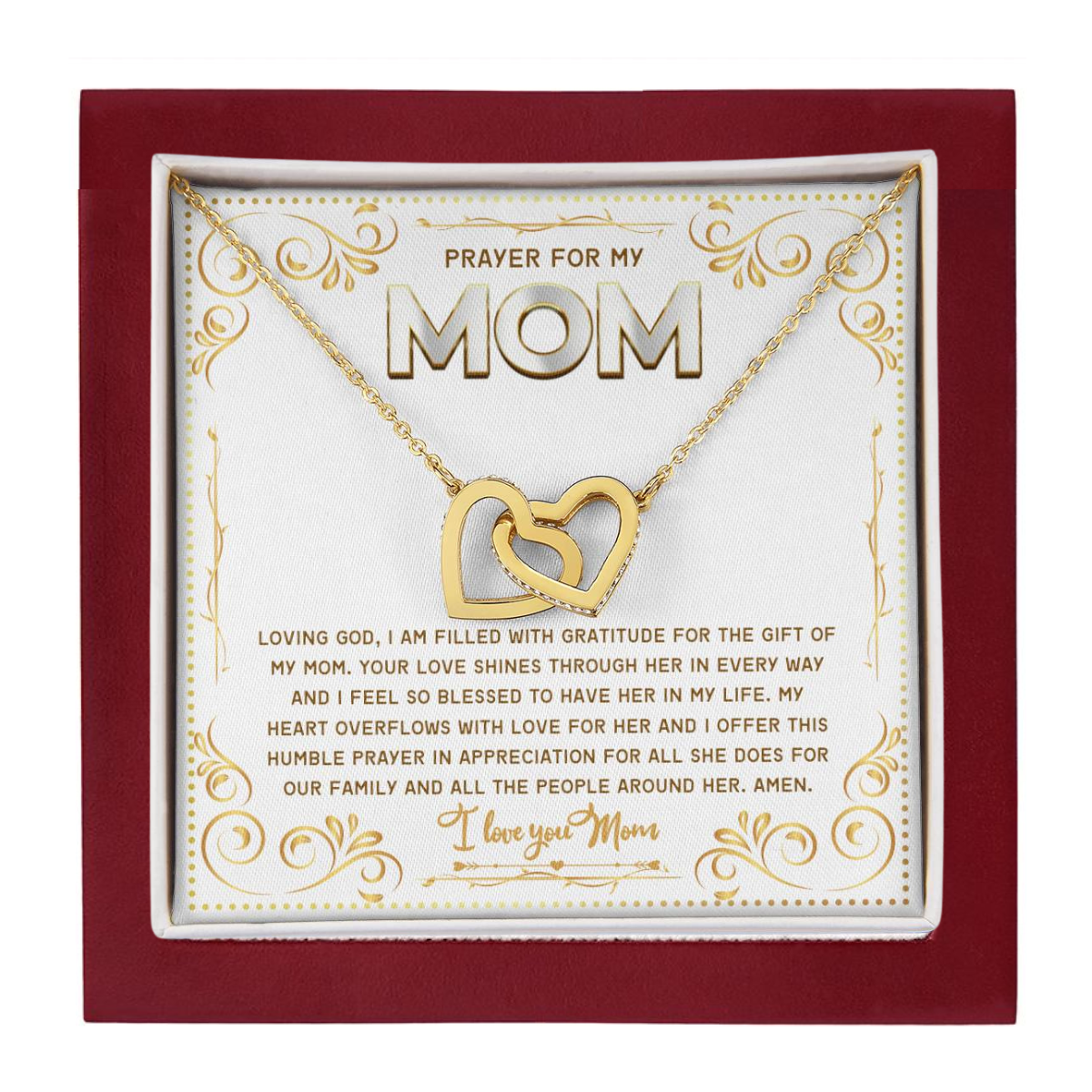 JGF Jewelry Gifts for Family Double Hearts Necklaces For Women