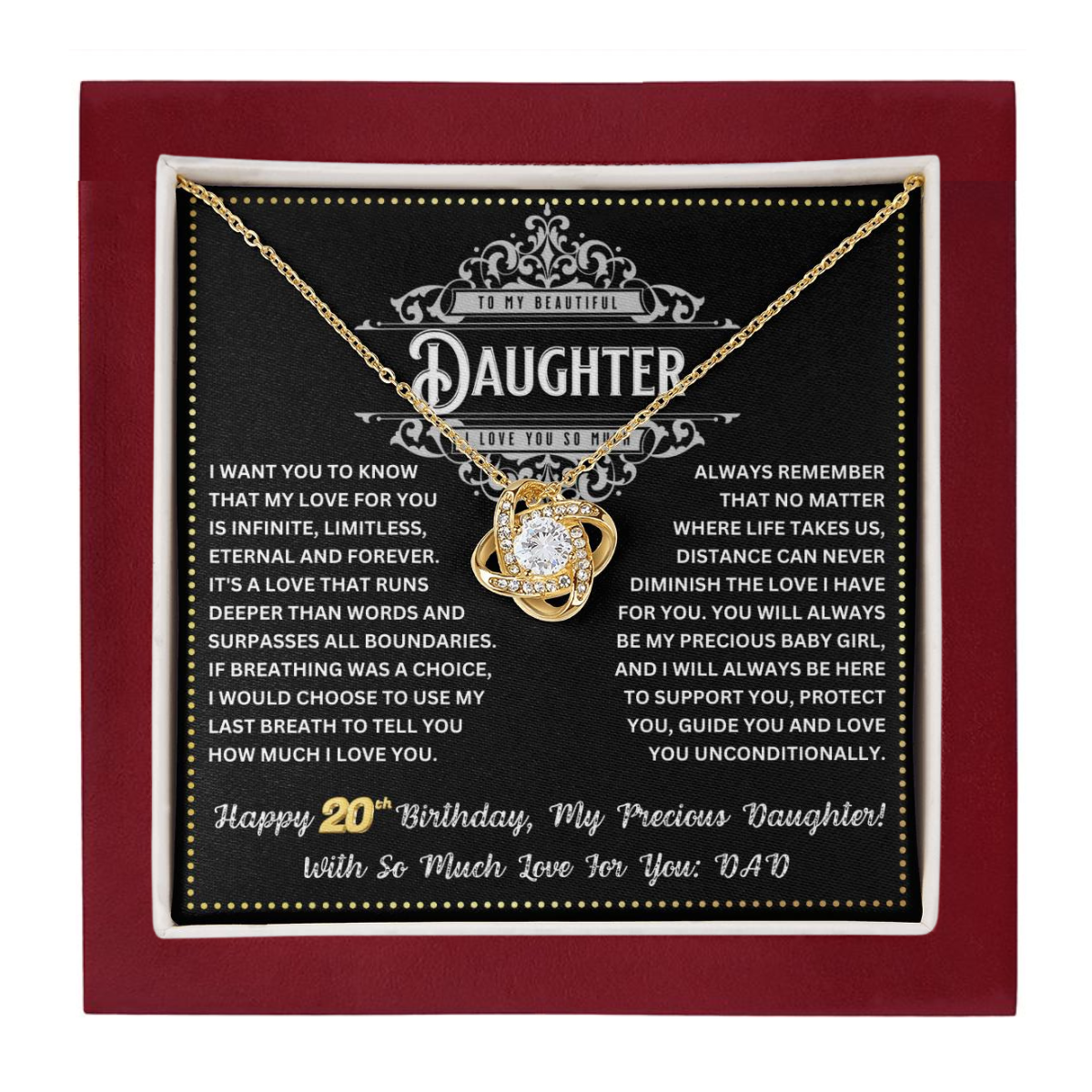 JGF Jewelry Gifts for Family 20 Year Old Daughter Gifts From Dad