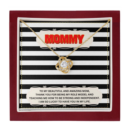 JGF Jewelry Gifts for Family I Love My Mommy Message Card Necklace