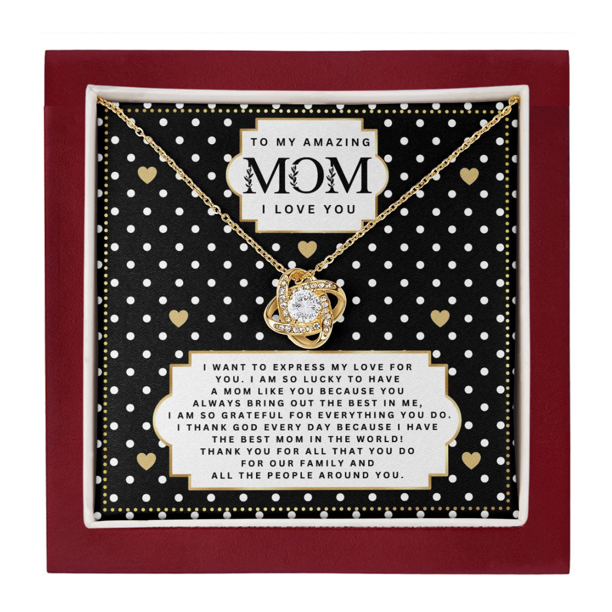 JGF Jewelry Gifts for Family I Love You Mom Necklace My Mommy