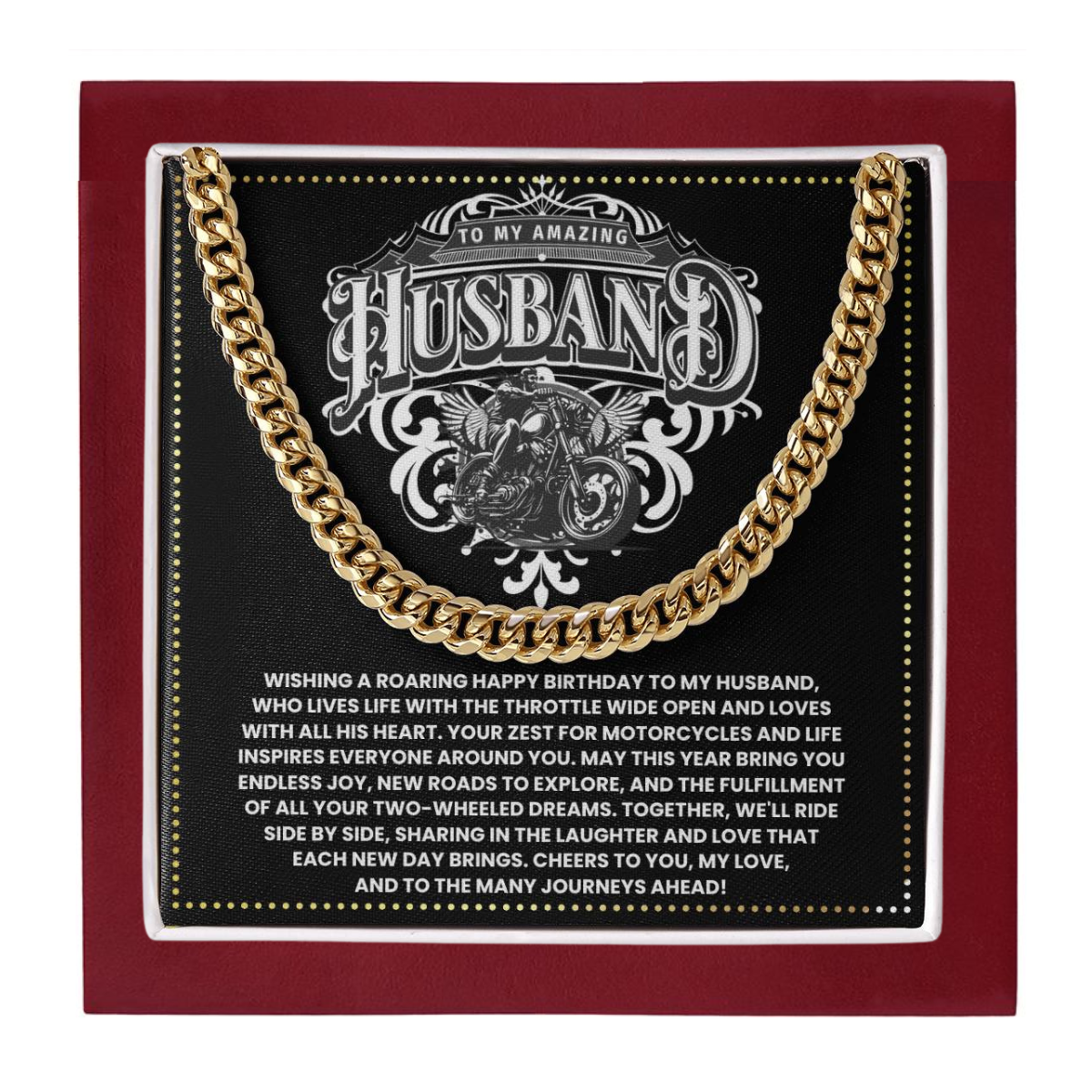 JGF Jewelry Gifts for Family Motorbike Husband Gifts 50 Year Old For Him