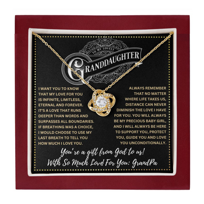 JGF Jewelry Gifts for Family To My Granddaughter Necklace From GrandPa