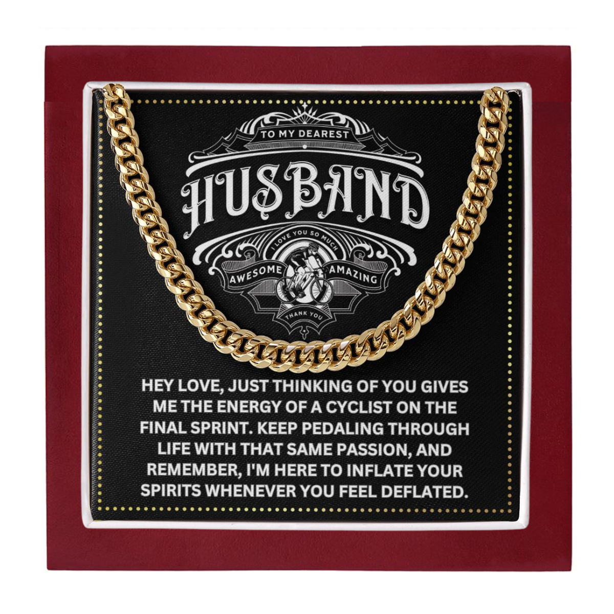 JGF Jewelry Gifts for Family Bicycle Birthday Card Gifts For Husband 50 Year Old