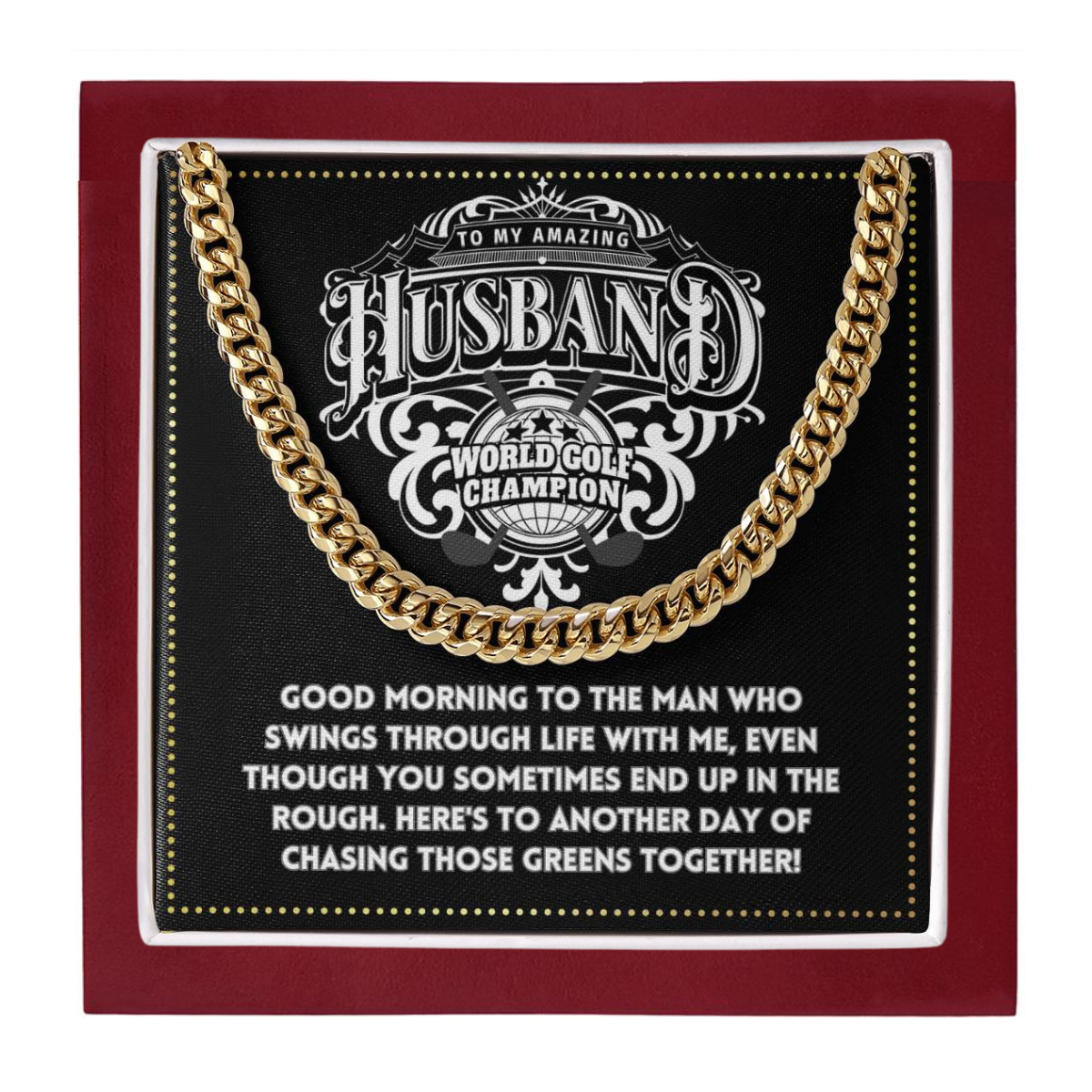 JGF Jewelry Gifts for Family Husband Golf Gifts 50 And Older Mens Cross Necklace