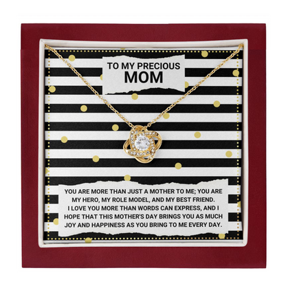 JGF Jewelry Gifts for Family Love Knot Necklace Mothers Day Gifts For Daughter In Law Who Are Moms