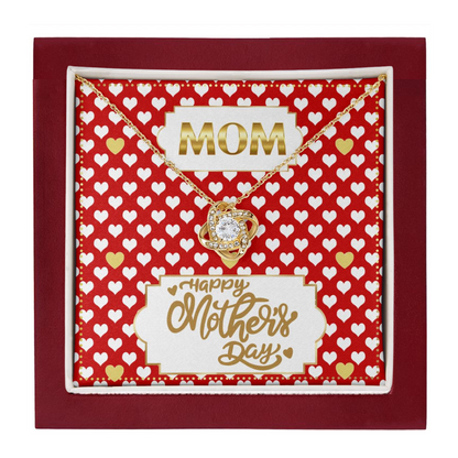 JGF Jewelry Gifts for Family I Love You Mommy Mothers Day for Mom Love Knot Necklace