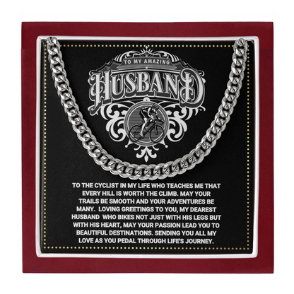 JGF Jewelry Gifts for Family Cuban Necklace For Men Bicycle Gifts For Husband Birthday