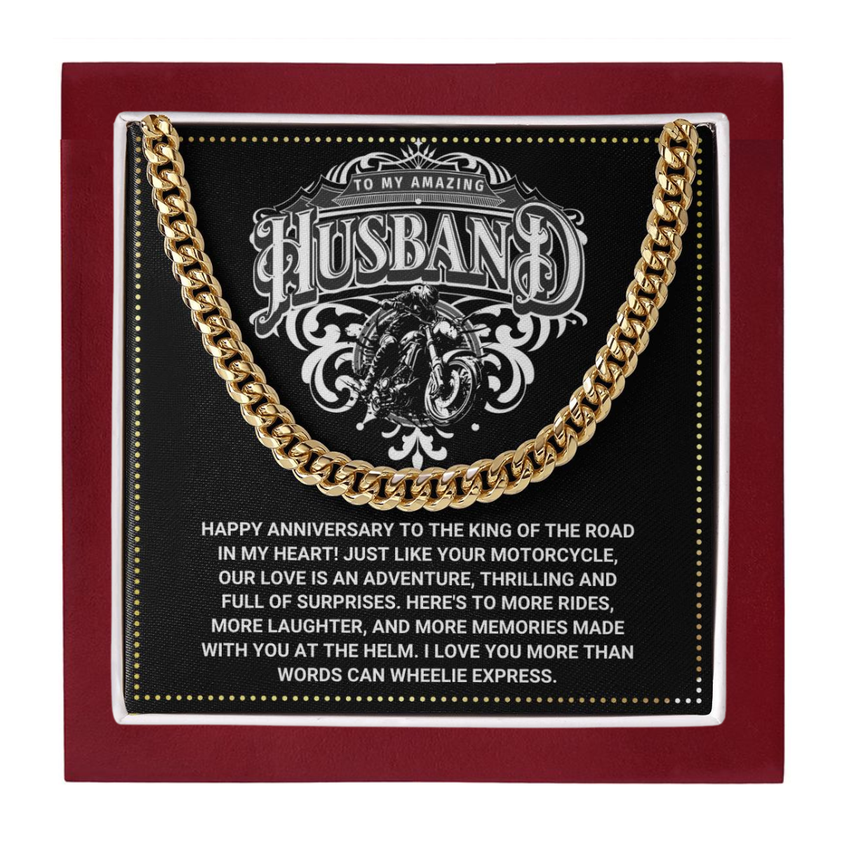 JGF Jewelry Gifts for Family Motorbike Husband Gifts Anniversary For Men