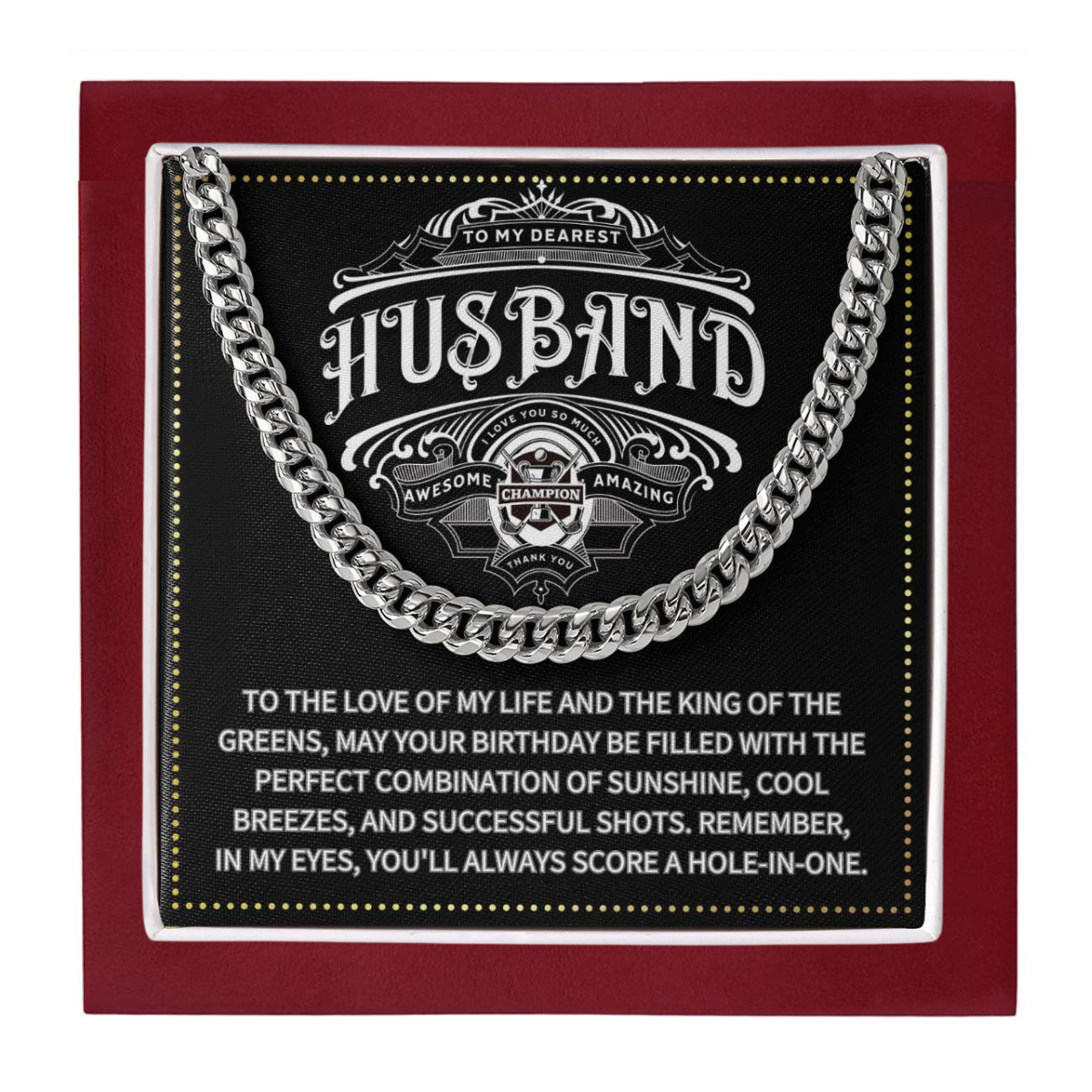 JGF Jewelry Gifts for Family Husband Golf Gifts 50 Years Old Birthday