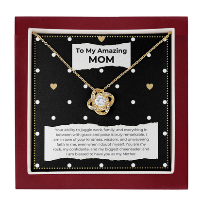 JGF Jewelry Gifts for Family Mothers Day Gifts For Aunts From Niece Love Knot Necklace