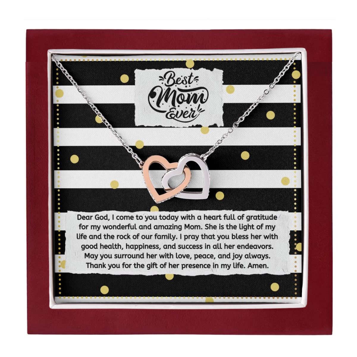 JGF Jewelry Gifts for Family Intertwined Hearts Necklace For Mom