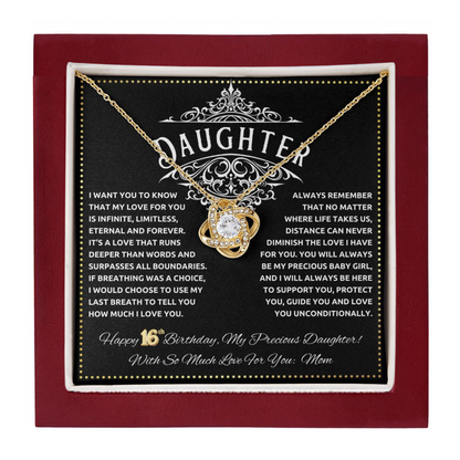 JGF Jewelry Gifts for Family Happy Birthday Sweet 16 Necklace For Daughter From Mom