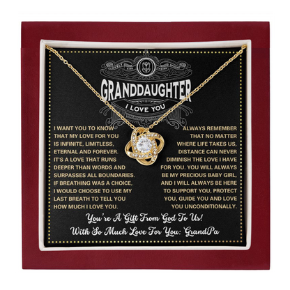 JGF Jewelry Gifts for Family To My Granddaughter Necklace Gifts From GrandPa For Graduation