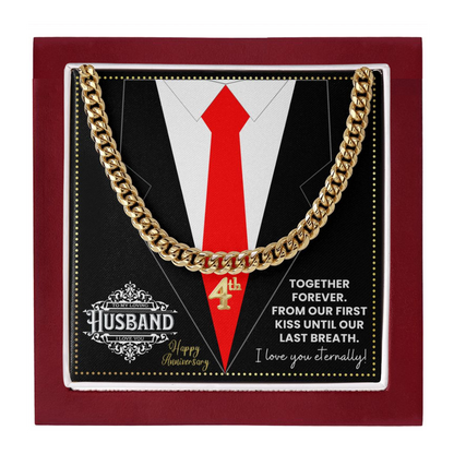 JGF Jewelry Gifts for Family 4th Anniversary For Husband Chain Necklace For Men