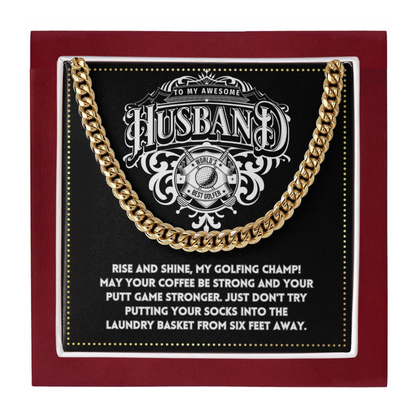 JGF Jewelry Gifts for Family To My Husband Golf Gifts 50th Birthday Necklace