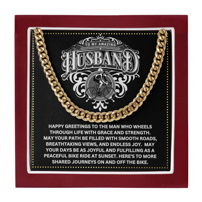 JGF Jewelry Gifts for Family Cyclist Husband Gifts 30 Birthday Cuban Necklace For Men