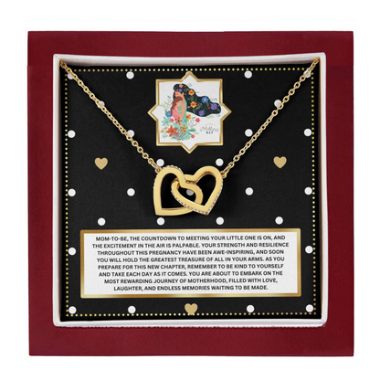 JGF Jewelry Gifts for Family New Mom Gift Basket After Birth Two Hearts Intertwined
