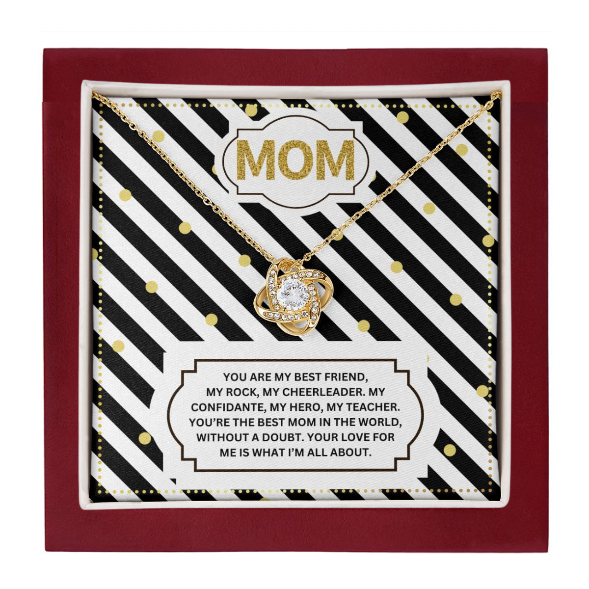 JGF Jewelry Gifts for Family I Love Mommy Love Knot Necklace For My Mom