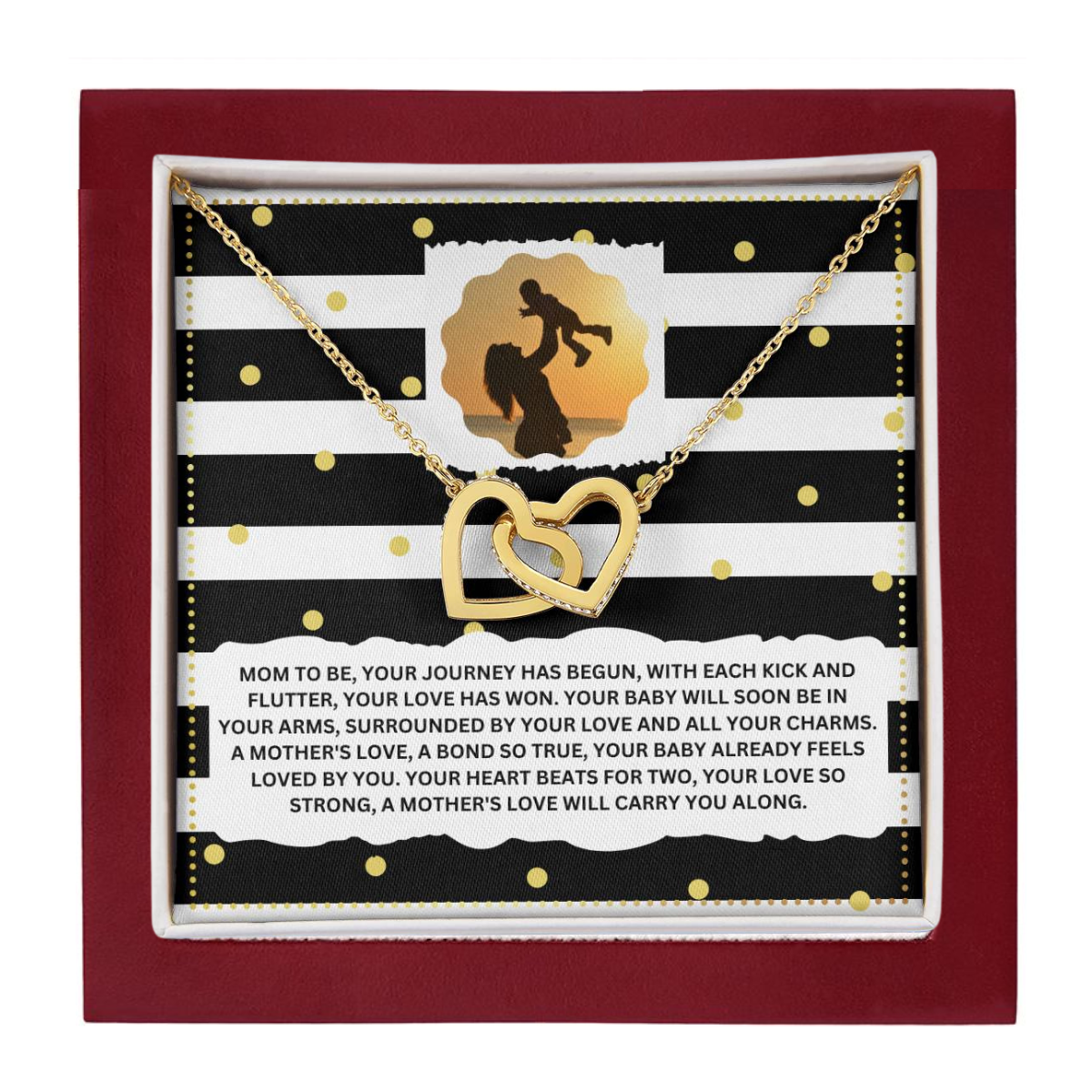 JGF Jewelry Gifts for Family Interlocking Necklace for Mommy To Be As First Time Mom