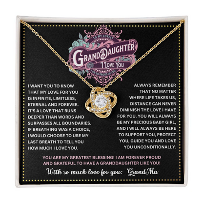 JGF Jewelry Gifts for Family To My Granddaughter Necklace From Grandmother