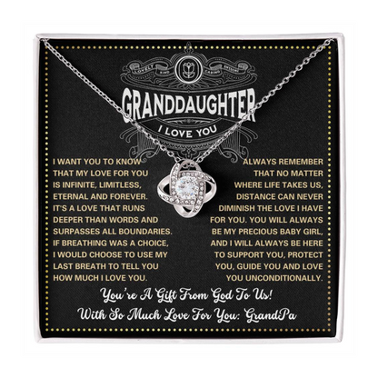 JGF Jewelry Gifts for Family To My Granddaughter Necklace Gifts From GrandPa For Graduation