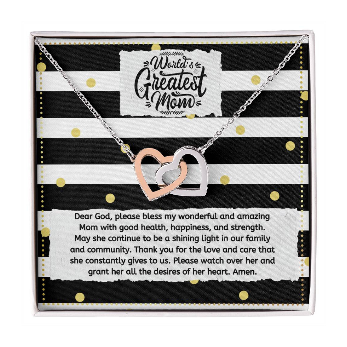 JGF Jewelry Gifts for Family Intertwined Interlocking Hearts Necklace For Mom