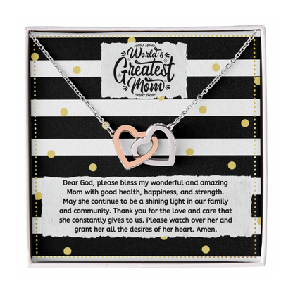 JGF Jewelry Gifts for Family Intertwined Interlocking Hearts Necklace For Mom