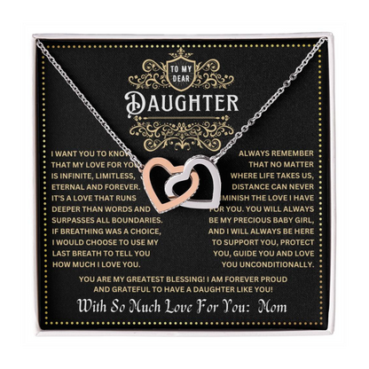 JGF Jewelry Gifts for Family Unique Birthday Gifts For Daughter Adult From Mom Two 2 Hearts Connected Necklace