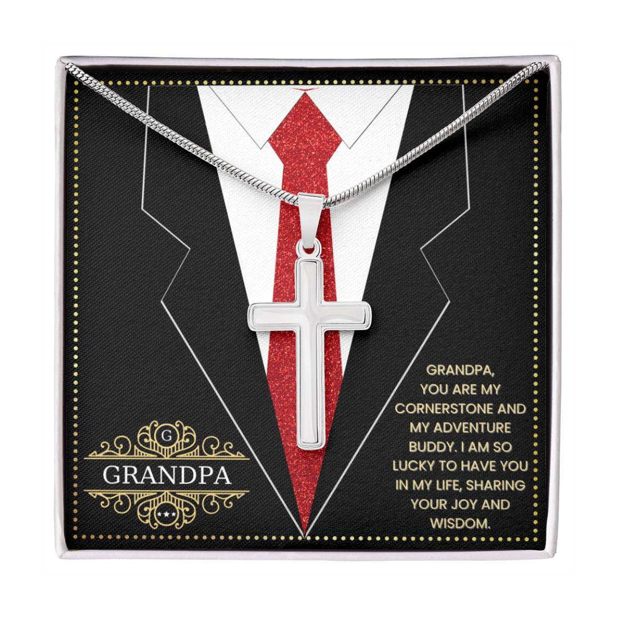 JGF Jewelry Gifts for Family 80th Birthday Gifts For Grandpa Grandfather Gifts For Men