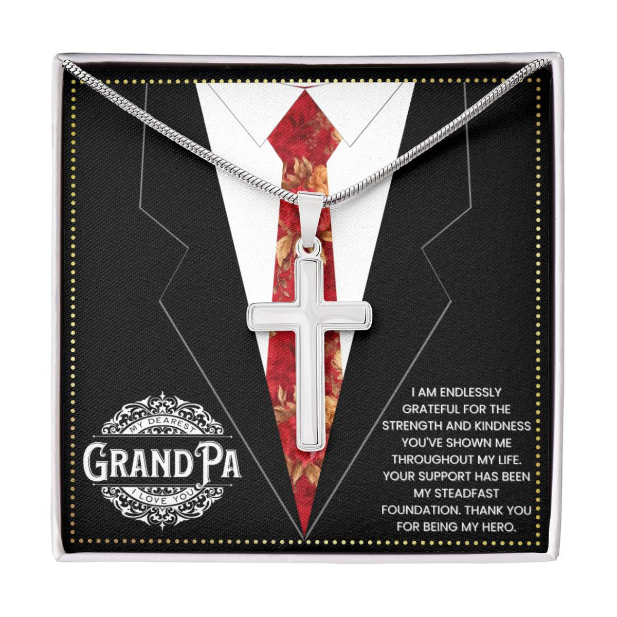 JGF Jewelry Gifts for Family Gifts For Grandpa Who Has Everything Cross Necklace For Grandparent