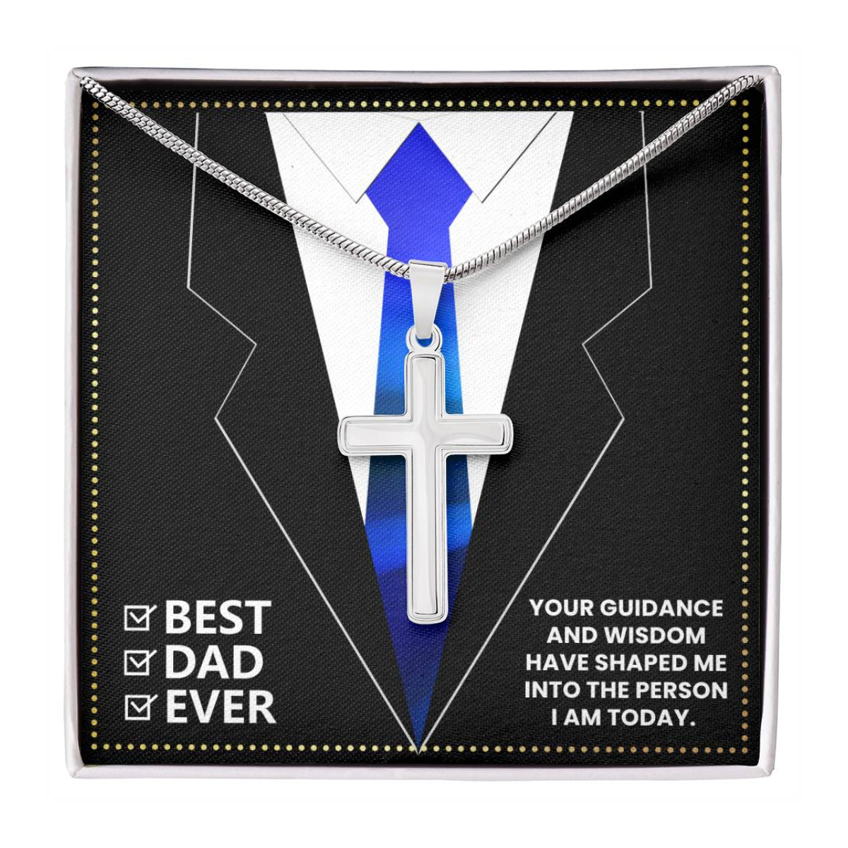 JGF Jewelry Gifts for Family Gifts for Daddy Birthday 60 Year Old Cross Necklace For Men