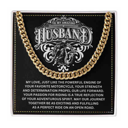 JGF Jewelry Gifts for Family Cuban Chain Necklace Motorbike Rider Gifts For Men