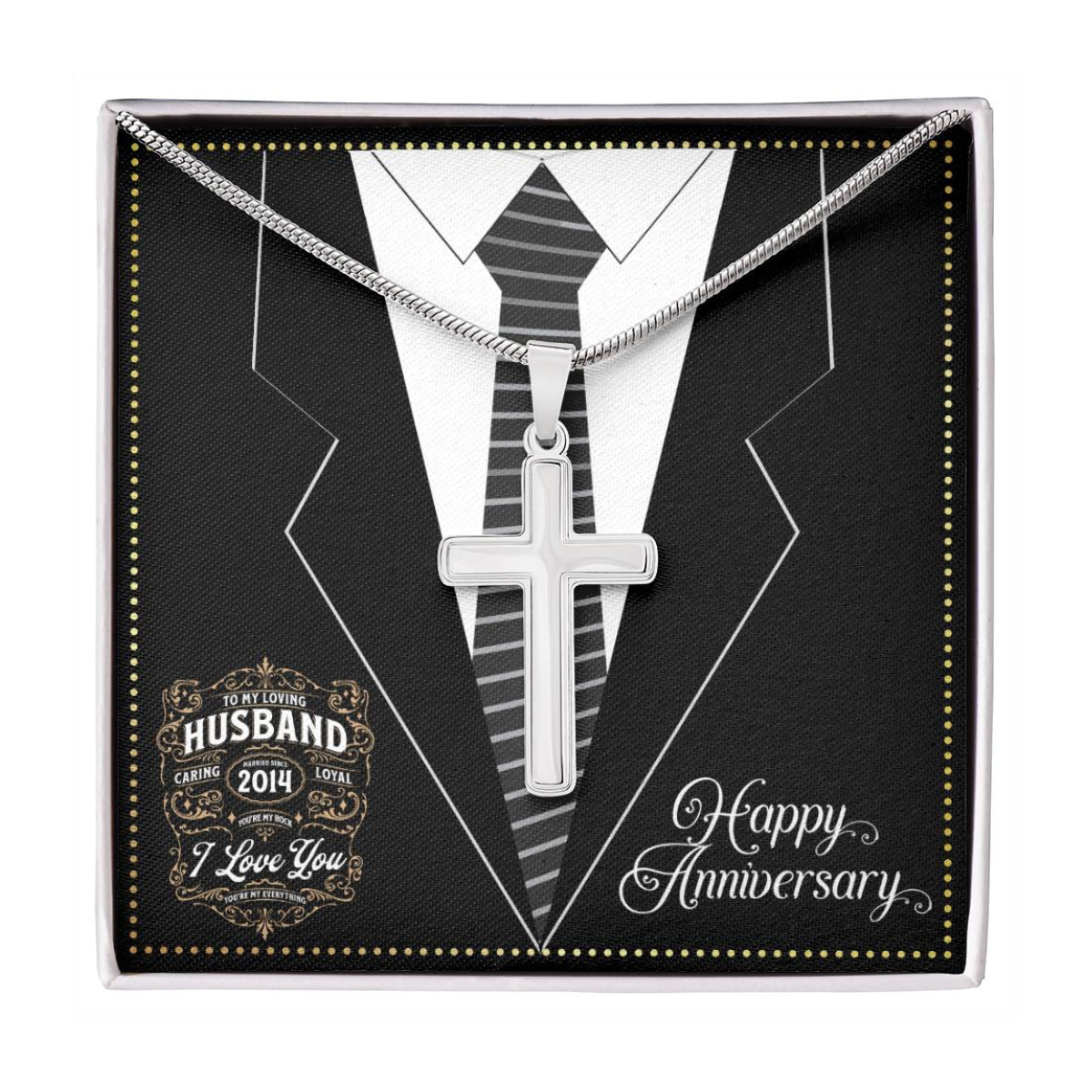 JGF Jewelry Gifts for Family We Still Do Together Since 2014 I Love You My Husband Happy Anniversary Card