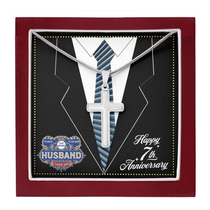 JGF Jewelry Gifts for Family 7 Year 7th Wedding Anniversary For Him Husband