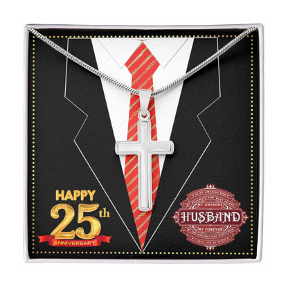 JGF Jewelry Gifts for Family 25th Anniversary Card For Men Him Husband