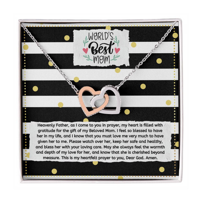 JGF Jewelry Gifts for Family 2 Hearts Intertwined Necklace For Women