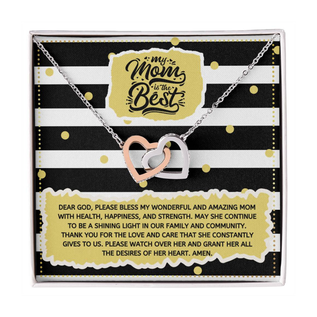 JGF Jewelry Gifts for Family Double Heart Necklace Silver For Women