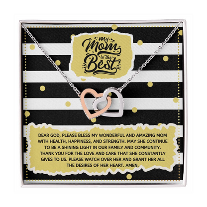 JGF Jewelry Gifts for Family Double Heart Necklace Silver For Women