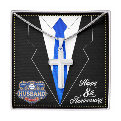 JGF Jewelry Gifts for Family 8 Year 8th Wedding Anniversary For Him Husband