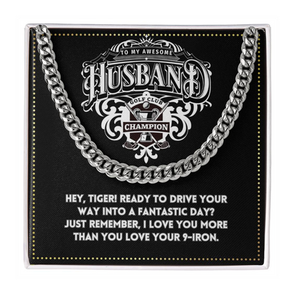 JGF Jewelry Gifts for Family Cross Necklace For Men To My Husband Birthday Golf Theme