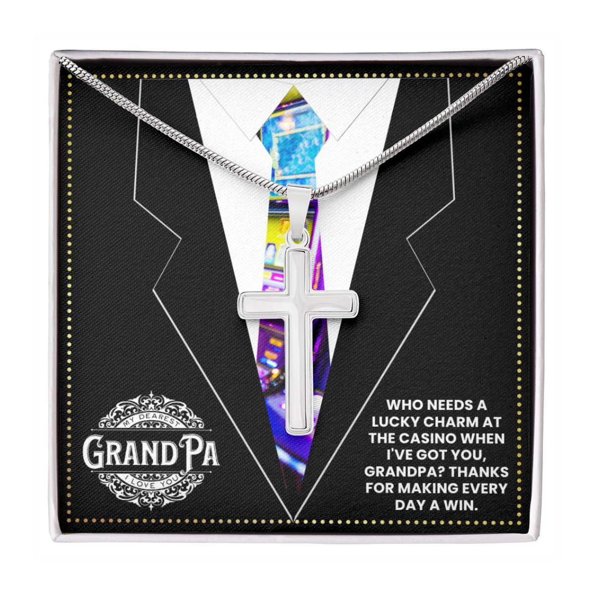 JGF Jewelry Gifts for Family Casino Gifts For Men Grandpa Gifts From Granddaughter