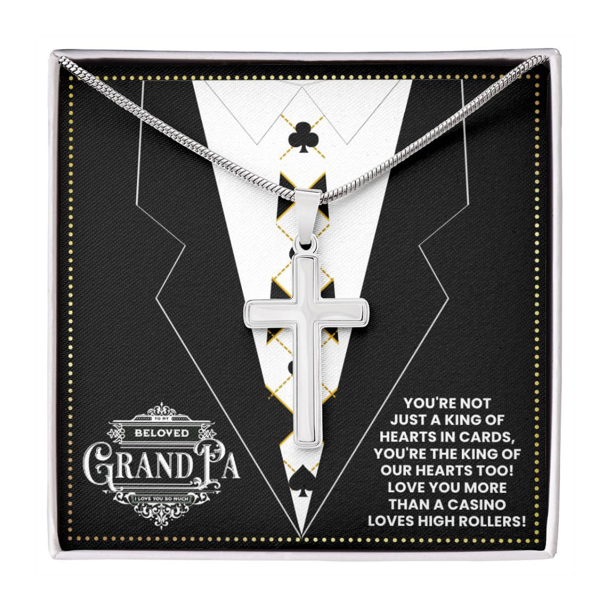 JGF Jewelry Gifts for Family Poker Lovers Gifts For Men Unique Grandpa Gifts for 80th Birthday