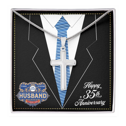 JGF Jewelry Gifts for Family 35 Year 35th Wedding Anniversary For Him Husband
