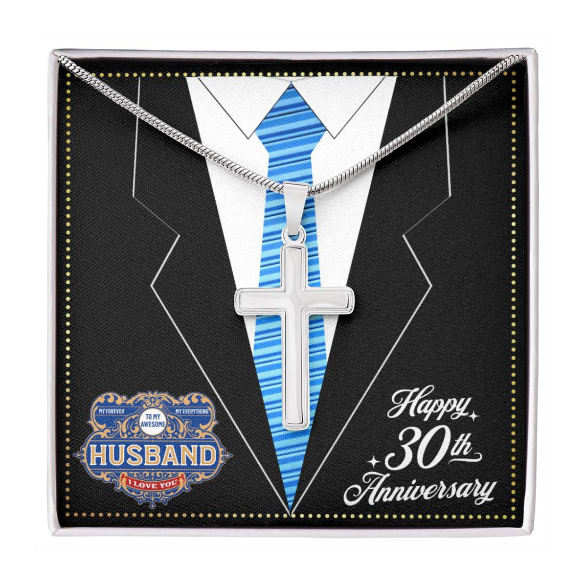JGF Jewelry Gifts for Family 30 Year 30th Wedding Anniversary For Him Husband