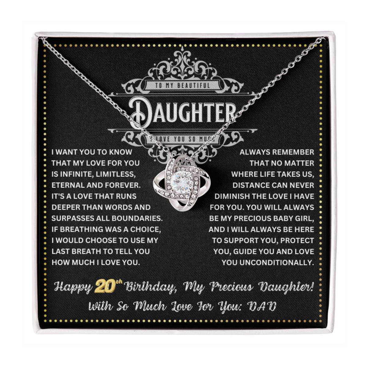 JGF Jewelry Gifts for Family 20 Year Old Daughter Gifts From Dad