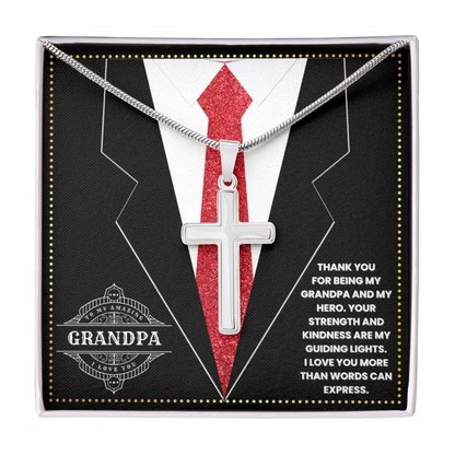 JGF Jewelry Gifts for Family 70th Birthday Gifts For Grandpa Jesus Cross Necklace For Men