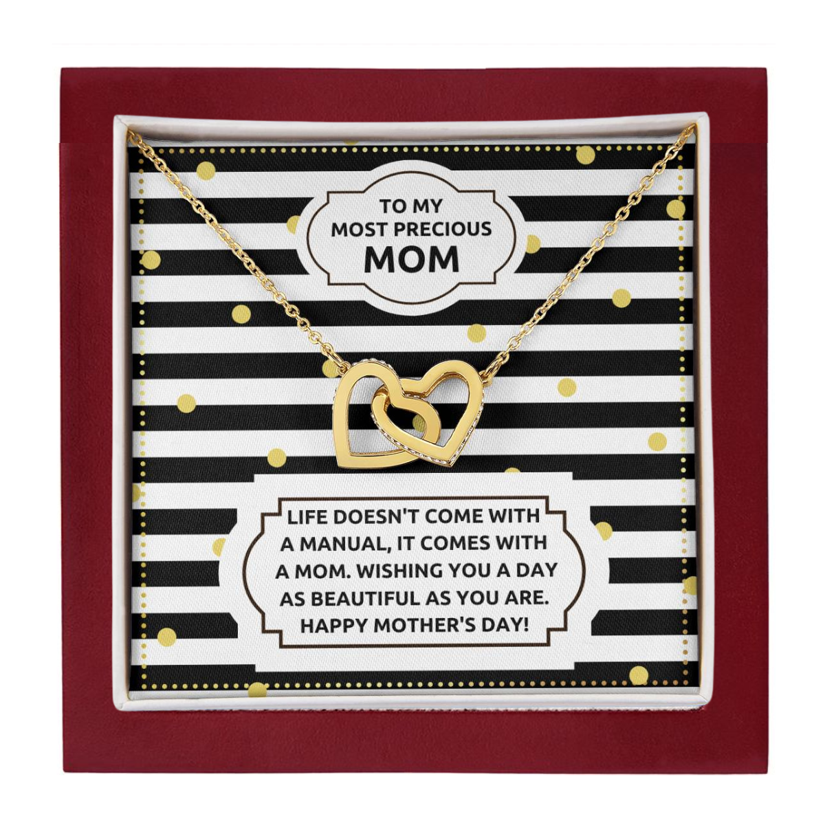 JGF Jewelry Gifts for Family Double Heart Pendant Necklace For Women